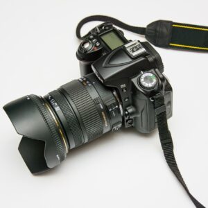 Black Canon DSLR camera lens