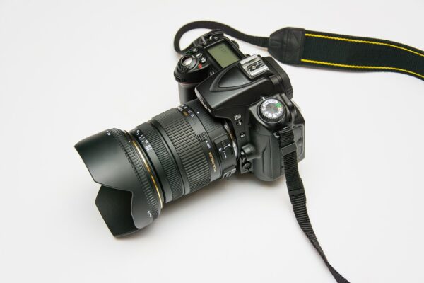 Black Canon DSLR camera lens